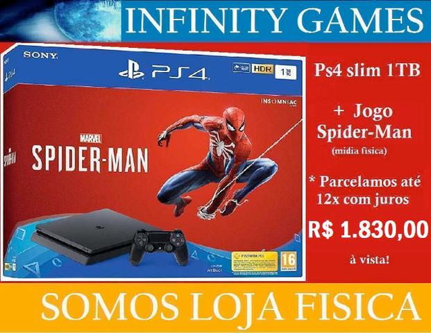 Playstation 4 1Tb Kit Spiderman, Loja fisica, 1 ano