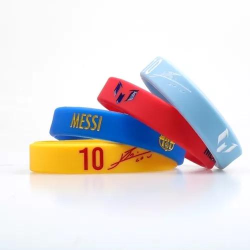 Pulseira Messi - Barcelona - 4 Unidades - Frete Grátis