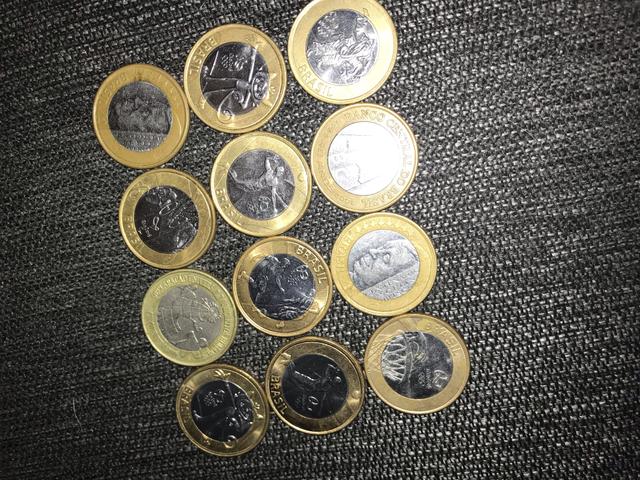 12 moedas de colecionador