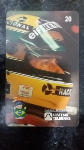Cartão Telefônico Ayrton Senna "  - Treino com a