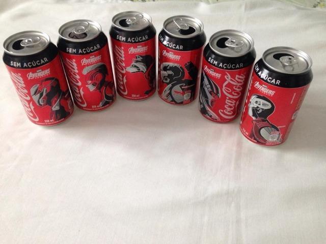 Coca Cola Vingadores Coleção 6 Latas Vazias Ler Tudo R$42