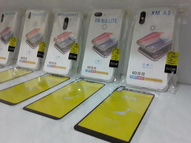 Kit Xiaomi c/Película 5d gel e Capa Antichoque Redmi