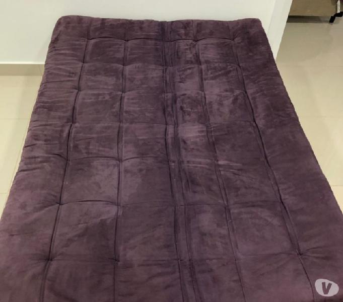 Vendo sofá cama em suede