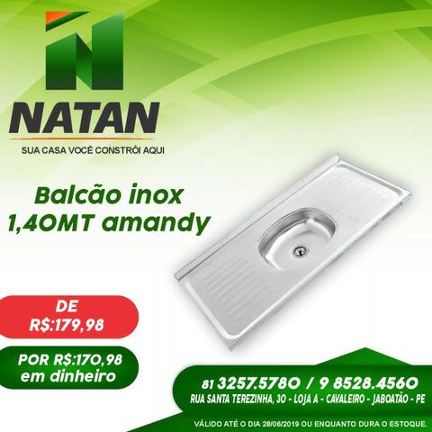 Balcão inox 1,40 mt