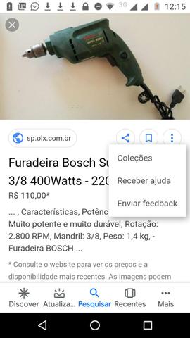 Furadeira Bosch super hobby 3/8, 2 velocidades