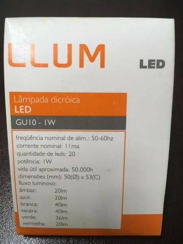 Lâmpadas Gu Leds 1w Branca Llum 110 OU 220V