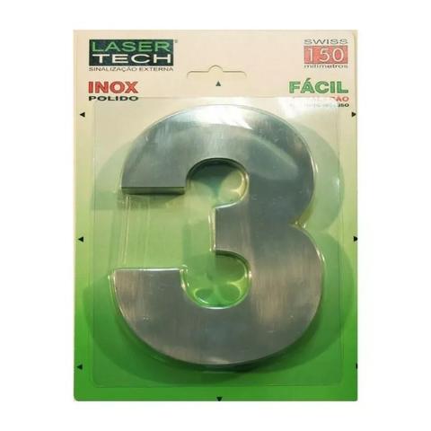 Números Inox (algarismos) - Para Casas - 15cm