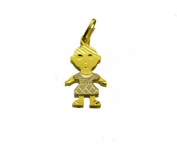 Pingente Menina Em Ouro 18k 750