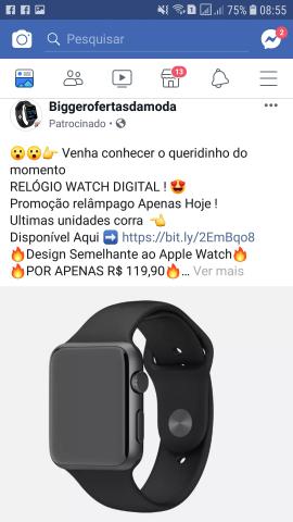 Promoção relógio smarte de $120 po $105