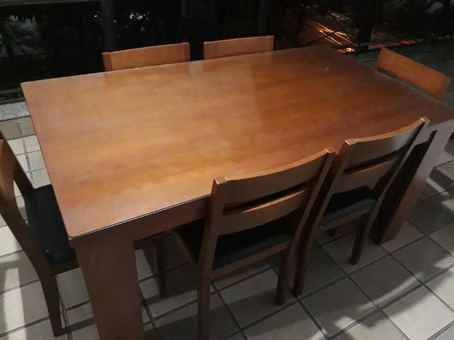 Mesa de Jantar 6 lugares + 6 cadeiras Semi Nova