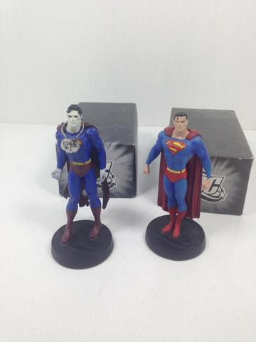 2 miniaturas Eaglemoss DC superman e bizarro