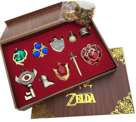 Caixa de Pingentes para Colar e Chaveiro Legend of Zelda
