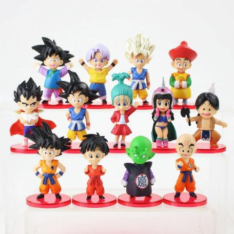 Coleção 13 Actions Figures Miniaturas Dragon Ball Z. LEIA