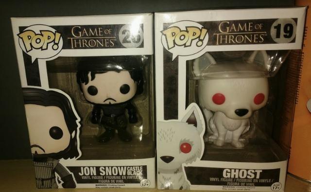 Funko Pop Jon Snow e Ghost Game Of Thrones