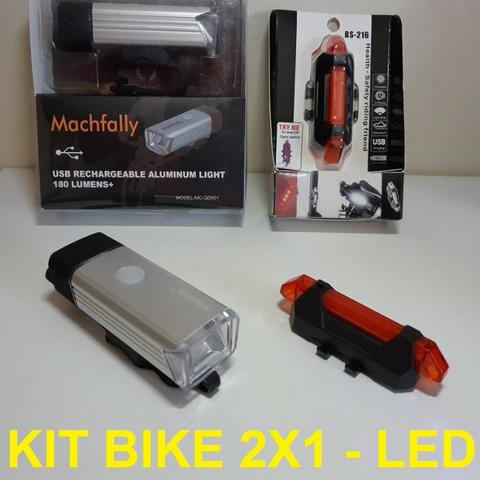Kit de Iluminação para Bike (Recarregavel) Led