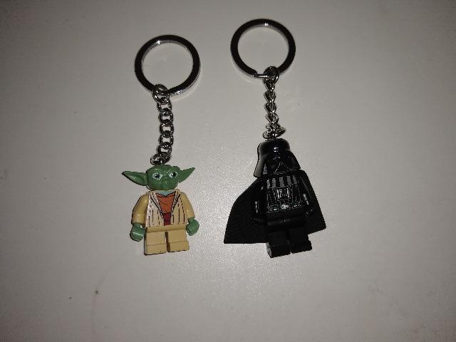 Lote Chaveiro Lego Star Wars Darth Vader e Yoda