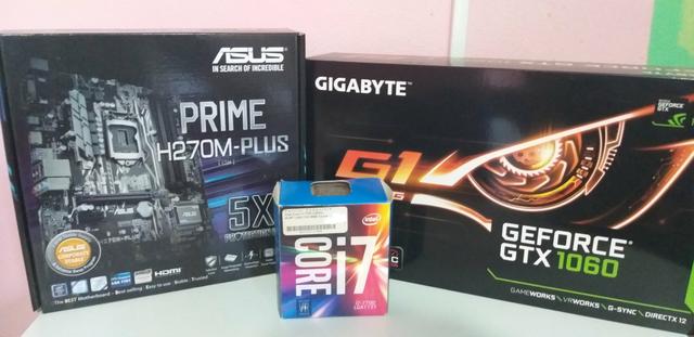 Kit Core i + placa mãe + gb