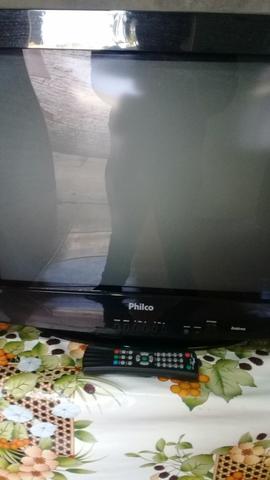 TV tubo 21 polegadas funcionando