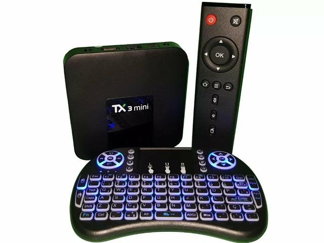 Tv box Tx3 + teclado de led (novo)