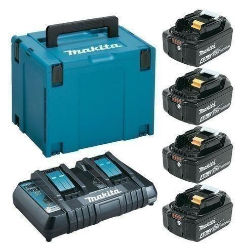 Makita Kit 4 Bat 18v 4ah Carreg Duplo + Maleta 