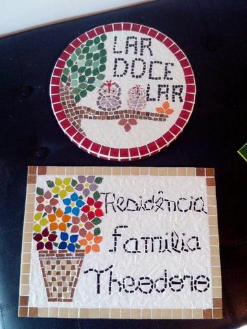 Lar doce Lar, placa, numero, mosaico