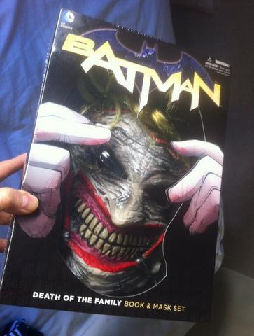 Máscara do coringa joker vilão batman com livro produto