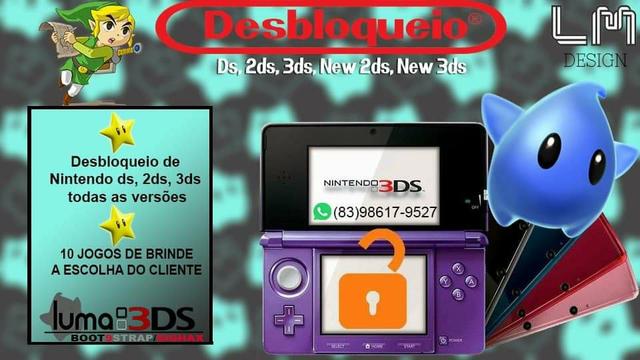 Desbloqueio de Nintendo => DS, DSI XL, 2DS, 2DS XL,NEW 2DS
