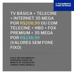 TV + INTERNET SOMENTE O QUE VC PRECISA!