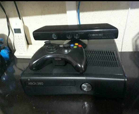 Xbox 360 Jtag Kinect + 8 jogos físicos + pendrive c fifa19