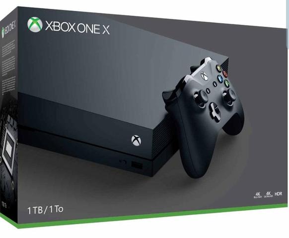 Xbox one x + caixa + controle