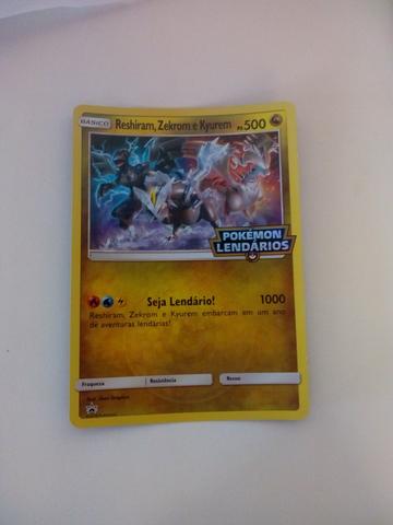 Carta Grande Coleção Unios Gx Reshiram,Zekrom e Kyurem