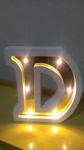 Luminaria Letra decorativas led 3D