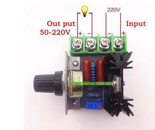 Mini Dimmer SCR 200W, Controlador de Velocidade / voltagem.