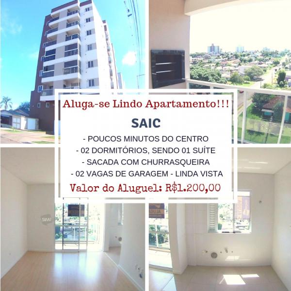 Aluga-se Apartamento Suíte + 01 Dormitório no SAIC!