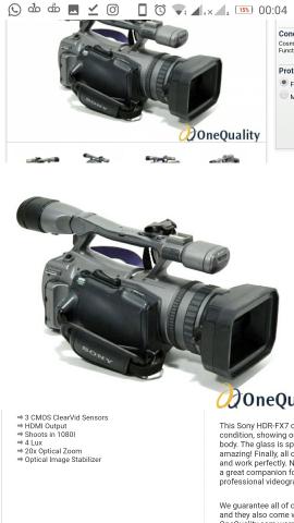 Filmadora Sony HDR Fx 7 profissional