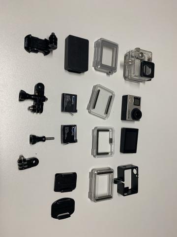 Gopro hero 4 com tela e acessórios