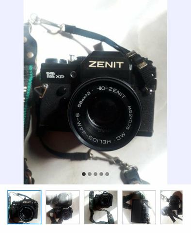 Máquina Fotográfica Zenit 12xp C Capa Colecionador + Lente