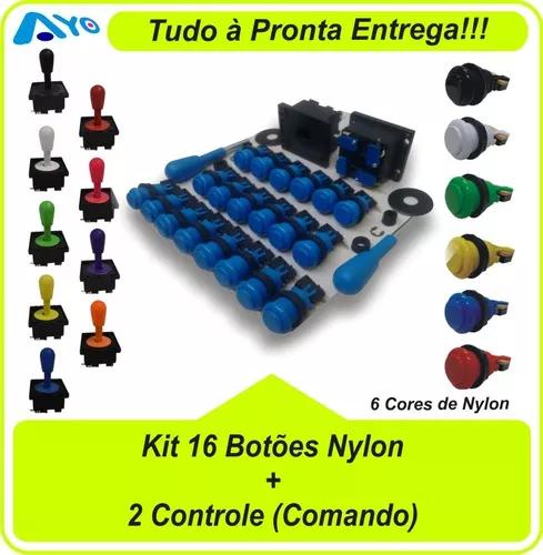 16 Botões Nylon + 2 Controles Collor