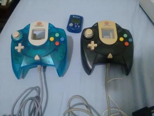 2 Controles De Dreamcast + Vmu. No Estado!