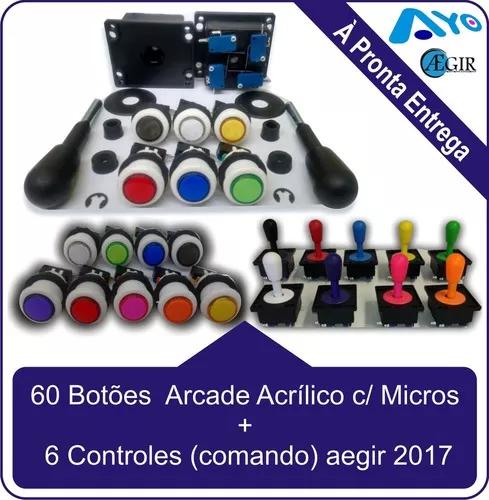 80 Botões Arcade C/ Micro + 8 Controles Completos