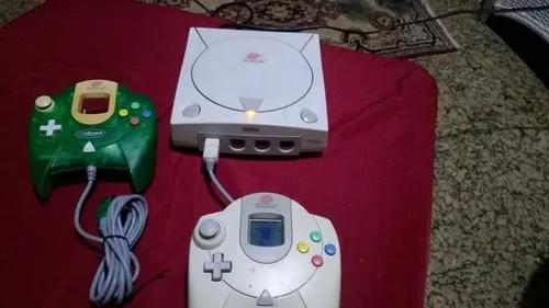 Console Dreamcast, Dois Controles, Um Vmu - Leitor Quebrado.