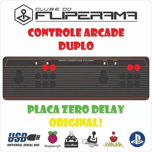 Controle Fliperama Arcade Duplo Com Zero Delay Original