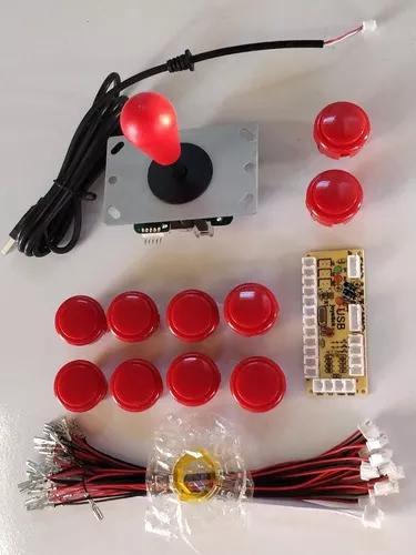 Kit Arcade Genérico Sanwa Com Restritor Octogonal E Battop