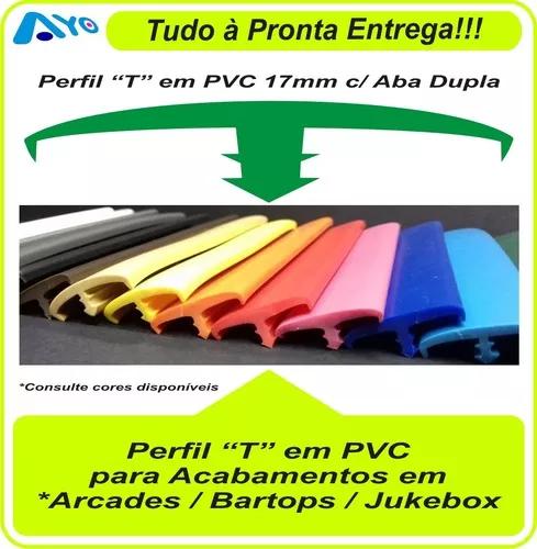 Perfil T Pvc 17mm Controle Duplo 2,5mts (caixa C/ 80x25cm)