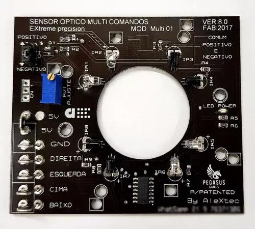 Placa Sensor Optico Controle Arcade Fliperama Multi Comando