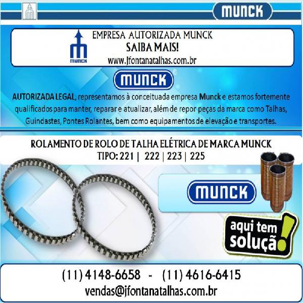 Rolamento Rolo para Talha Munck tipo 221