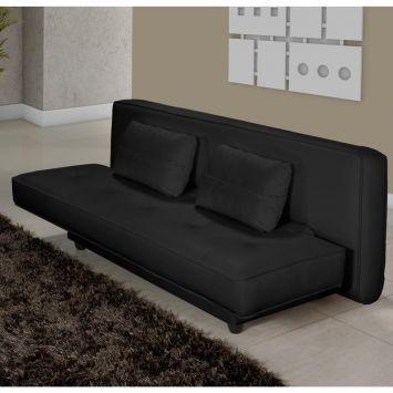 SOFA CAMA CASAL ELITE CORINO PRETO AMERICAN COMFORT