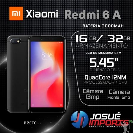 Xiaomi Redmi 6A 16GB 2Ram Preto Entrega Gratis Maringa
