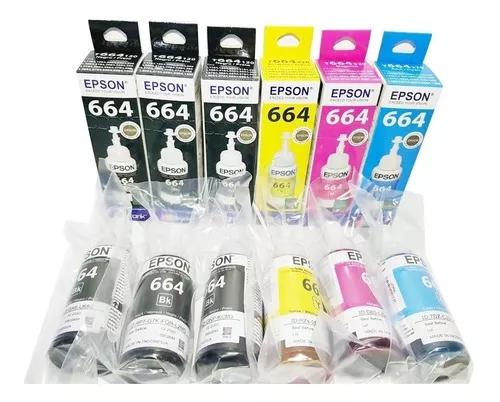 6 Tintas Epson Original L220 L375 L355 L395 L365 L455 L380