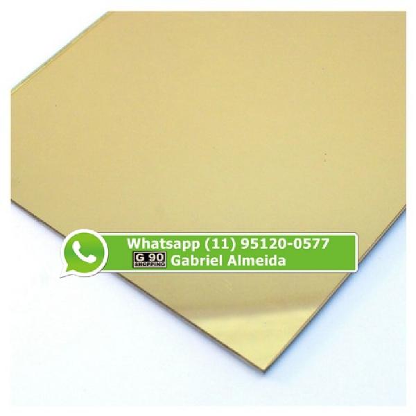 Acrílico Espelhado Dourado 1,00 x 2,00 2MM (R$:399,00).